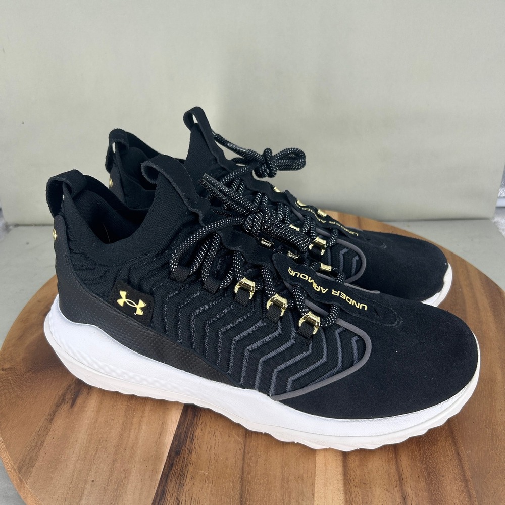 Under Armour Bryce Harper BH Show Turf Shoes Black Gold 3027443-001 Mens 11.5